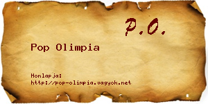 Pop Olimpia névjegykártya